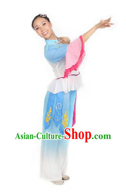 Traditional Chinese Yang Ge Fan Performance Costumes