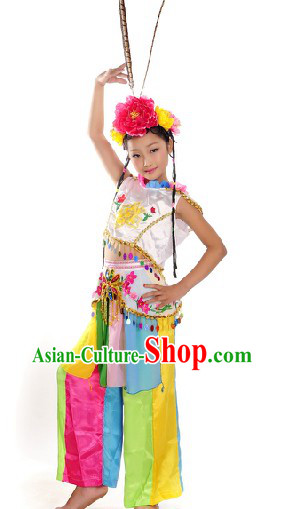 Stage Performance Qiao Hua Dan Dance Costumes for Female Children