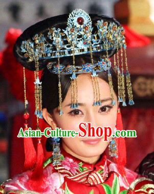 Traditional Chinese Imperial Wedding Hair Accessories and Wig for Women