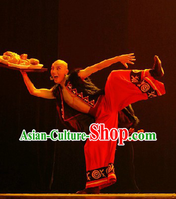 Custom-made Chinese Ethnic Solo Dance Costumes for Men