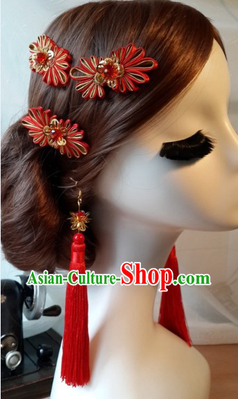 Traditional Chinese Wedding Ceremony Brides Headwear Complete Set