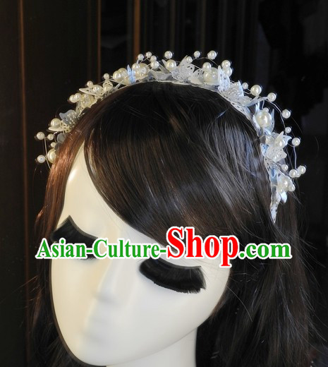 Traditional Chinese Handmade Wedding Customs Brides Barrette Garland