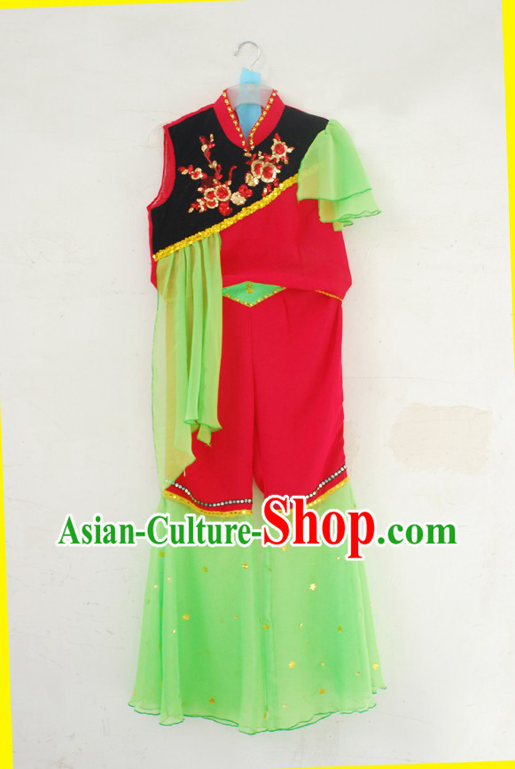 Traditional Mandarin Fan Dance Costumes for Women