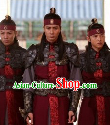 Ancient Korean Imperial Palace General Armor Costumes Complete Set for Men