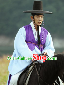 Lee Jun Ki Arang and the Magistrate Korean Hanbok Dresses and Hat Complete Set for Men