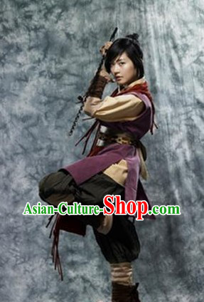 Hong Gil Dong Ancient Korean Swordswoman Hanbok Costumes for Women