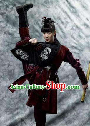 Hong Gil Dong Ancient Korean Swordwoman Hanbok Costumes for Women