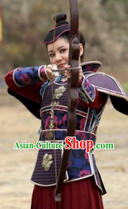 Ancient Chinese Archer Costumes and Headdress