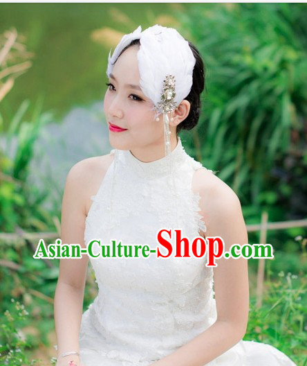 Handmade Traditional Chinese Wedding Swan Dance Style Bridal Hair Accessories Complete Set