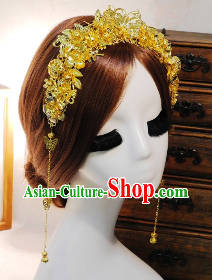 Golden Traditional Chinese Bridal Hair Accessories