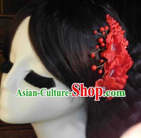 Traditional Chinese Red Hair Adornments