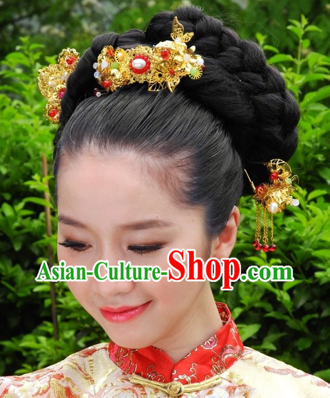 Traditional Chinese Hair Accessories for Weddings and Formal Occasions