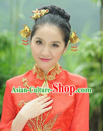 Traditional Chinese Handmade Wedding Hair Flowers Bridal Fascinators