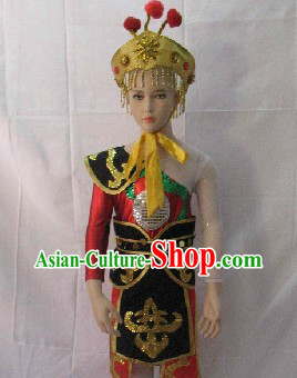Traditional Chinese Drum Dancer Costumes for Kids
