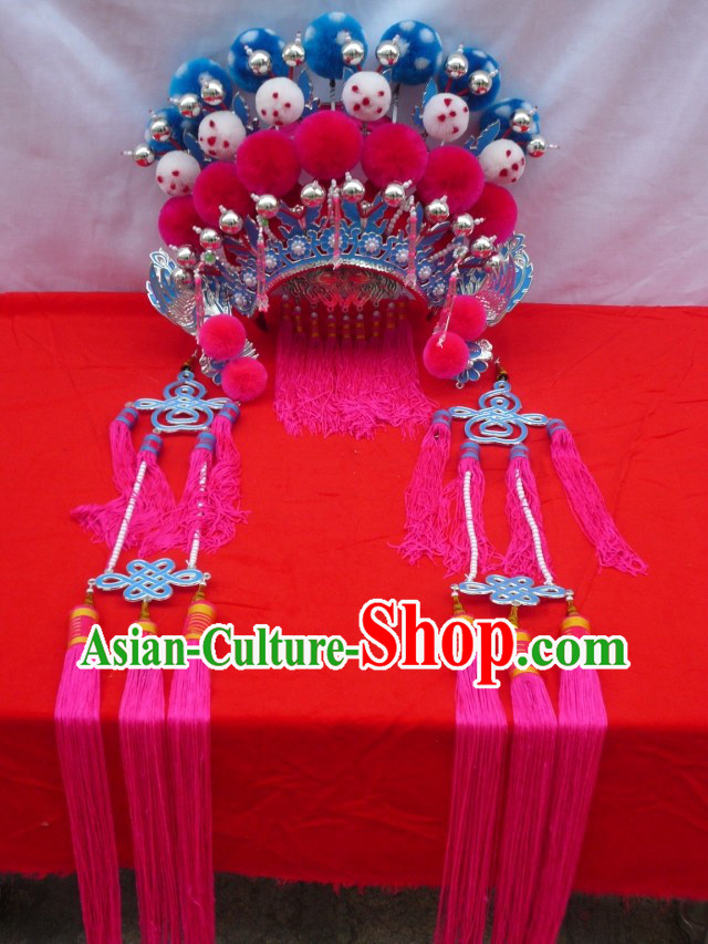 Traditional Chinese Opera Mu Guiying Female General Helmet