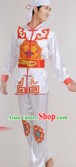 Traditional Chinese Dragon Dancing Costumes Complete Set for Men