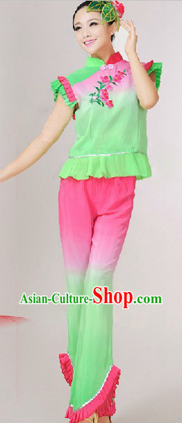 Traditional Chinese Yang Ge Dancing Outfit for Women