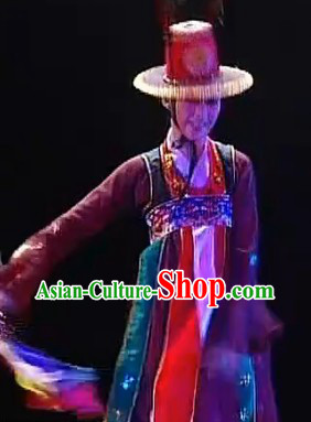 Korean Classical Silk Dance Costumes Complete Set for Women