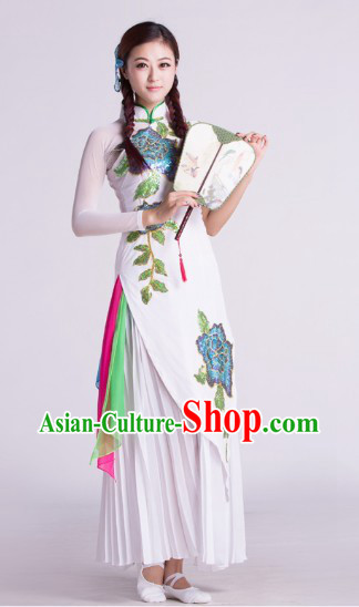 Chinese Classical Umbrella Dance Costumes for Women