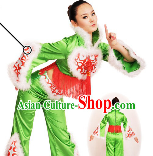 Chinese Festival Celebration Dance Costumes and Headdress Complete Set for Women