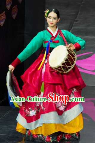 Korean National Costume and Hair Accessories Complete Set for Women