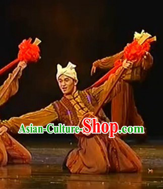 Stage Performance Farmer Costumes and Headdress for Men