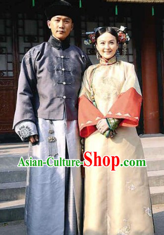 Ancient Chinese Royal Family Husband and Wife Clothing and Headwear