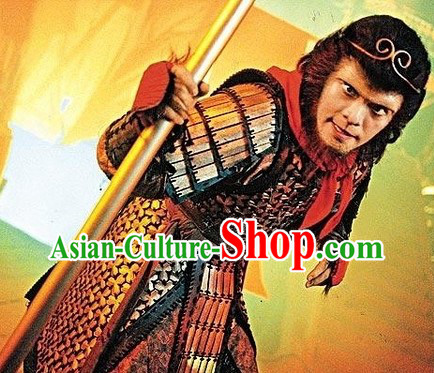 A Chinese Odyssey Monkey King Costume and Headwear Complete Set for Men