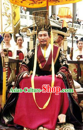 Tang Dynasty Emperor Clothing and Crown for Men