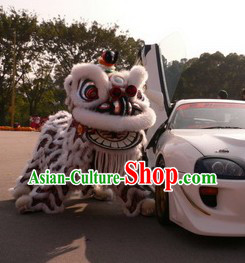 Pure White Sheep Fur Hok San Lion Dance Clothing Complete Set