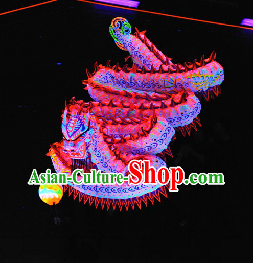 Competition Celebration and Parade Glow in Dark Dragon Dance Costumes Complete Set