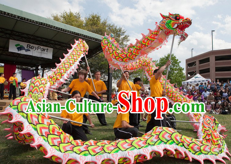 Professional Illuminated Dragon Dance Costume for 9-10 Adults