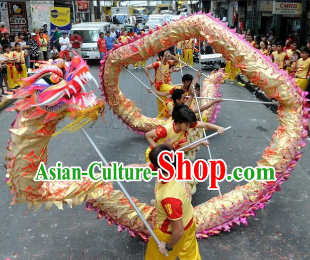 Chinese Lunar New Year Dragon Dance Costume Complete Set for Adults