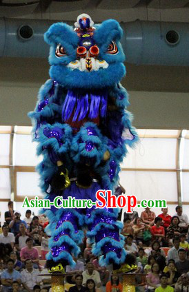 Blue Competition and Parade Adults Lion Dance Costume for Sale