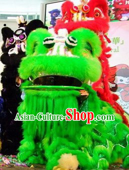 Green Southern Hoksan Lion Dance Costume Complete Set