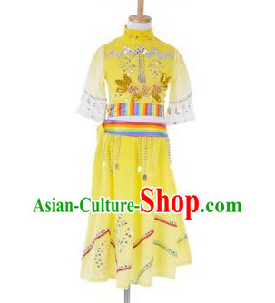 Traditional Chinese Dai Nationality Clothes for Kids