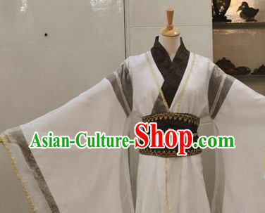 Ancient Chinese White Swordsman Costume