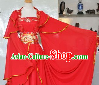 Ancient Chinese Red Wedding Dress for Women