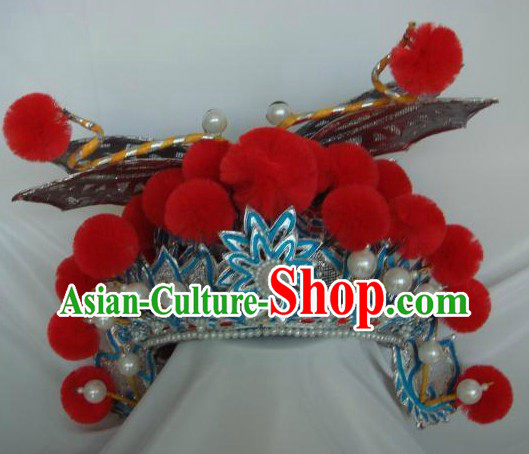 Chinese Classical Peking Opera Butterfly Helmet Headpiece