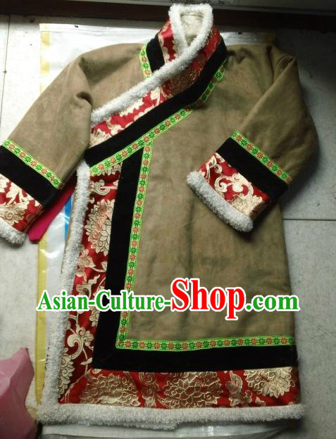 Traditional Chinese Tibetan Winter Robe for Kids