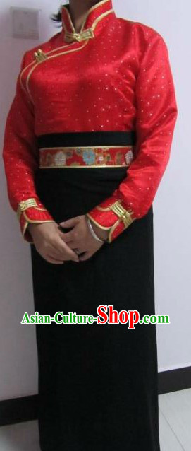 Traditional Chinese Tibetan Ethnic Daily Clothes for Women