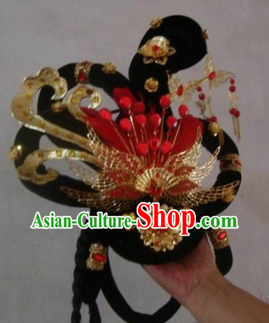 Chinese Stage Performance Classical Dancing Hair Accessories and Wig