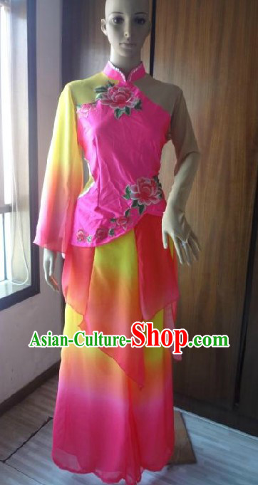 Chinese Classical Fan Dancing Costume for Women