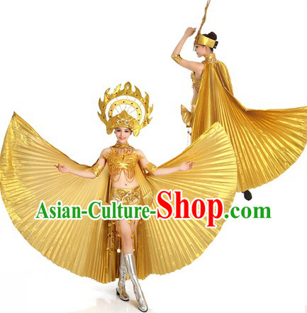 Thailand Dance Costume and Headpiece for Women