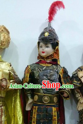Ancient Chinese General Armor Costumes and Helmet for Kids