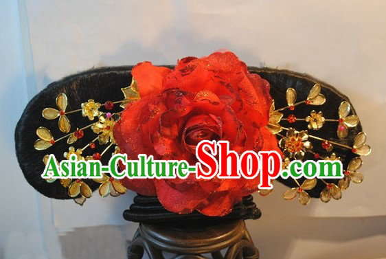 Qing Dynasty Chinese Palace Princess Manchu Wig for Women