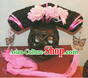 Qing Dynasty Palace Princess Manchu Hat for Girls