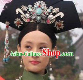 Zhen Huan Legend Imperial Hair Accessories Manchu Hat for Women