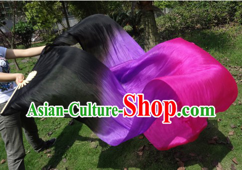 Long Silk Colour Transition Chinese Dance Fan