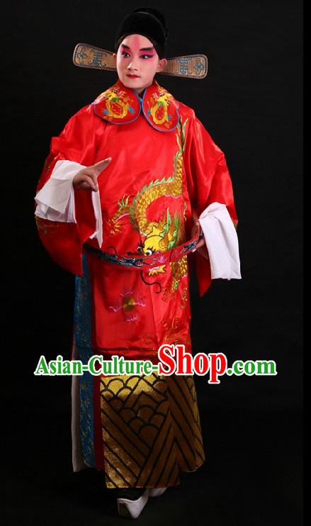 Traditional Chinese Opera Wedding Dress and Hat for Men